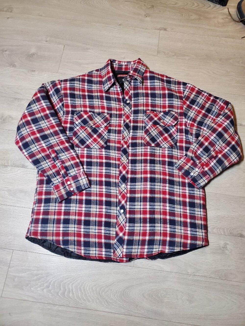 Dickies Quilted Plaid Jacket Size XL Construction Work Wear